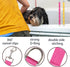 Dog Grooming Extension Strap, Grooming Loop Extender with 6 D-Rings, Rosered & Yellow