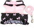 Zunea No Pull Small Dog Girl Harness Dress, Escape Proof Cat Kitten Vest Leash Set for Walking (Black S)