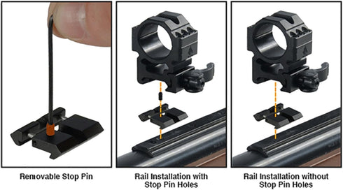 UTG .22/Airgun to Picatinny/Weaver Low Pro Snap-in Adaptor , Black