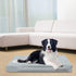 Waterproof Dog Bed Cover with Zipper - Oxford Dog Crate Pad Cover, Washable Replacement for Hair Removal (Gray #1,