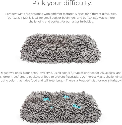 12") Pet Parents Forager Snuffle Mat with SoftSnout & Non-Slip Backing, Slow Feeder for Large & Small Dogs (Meadow