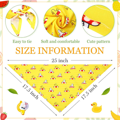 Weewooday 15 Pcs Summer Pet Bandanas, Cute Dog Triangle Bib Scarf, Hawaii Style Flamingo Fruit Leaf Pattern