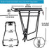 YONTUO Rear Bike Rack, Bicycle Pannier Rack with Extra Long Tubular Mounting Brackets, Adjustable Fit 26”-29”