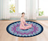 LERYG 140cm Pilates Mat Round Oversize Yoga Mat Suede Rubber Non-Slip Dia Exercise Mat Meditation Mat Workout Mat