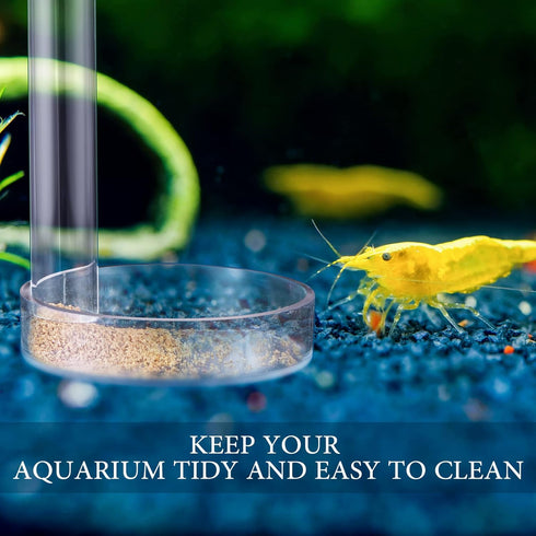 12 Pieces Shrimp Feeding Tube and Dish Set - 4 Acrylic Shrimp Feeding Tubes & Clear Bowls for Fish Tank Supplies