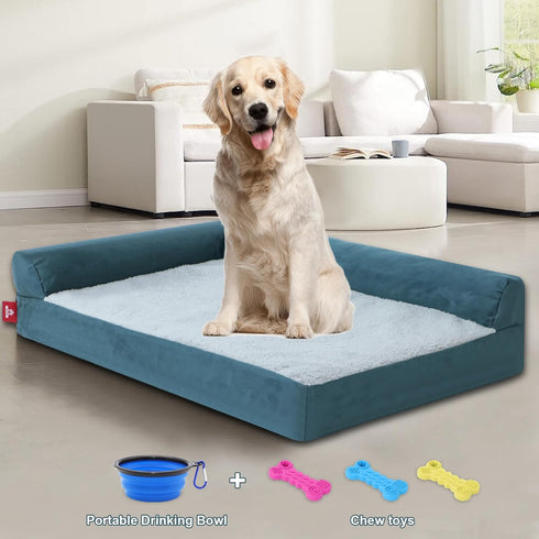 Dog Mattress for Large Dogs, Washable Comfortable Pet Bed with Removable Cushion & Nonskid Bottom