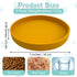 Silicone Cat Food Bowl Set of 2 Shallow Cat Food Dish 7in Wide Cat Plates Relief Whisker Fatigue Pet Feeding Bowls for Kittens Puppy Dog Non Slip (Round Yellow)