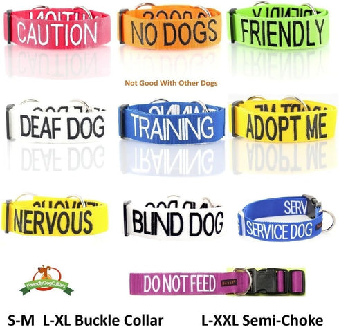 Color Coded Dog Accident Prevention Leash 4ft/1.2m, Caution Dexil Friendly Dog Collars