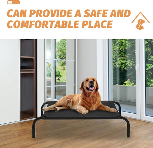 Pet Bed Mesh Elevated Dog Bed, Breathable Indoor Pet Hammock, Detachable Dog Bed for Puppy Sleeping