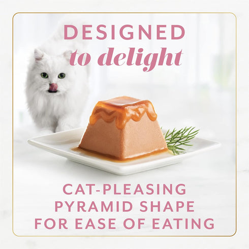 Fancy Feast Gems Pate Cat Food Mousse with Salmon and Savory Gravy - 4 oz. Boxes (Pack of 8)