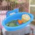 Bird Bath for Cage - Small Tub Bowl for Parrot/Parakeets/Cockatiels/Canary/Budgerigar Shower (Blue)