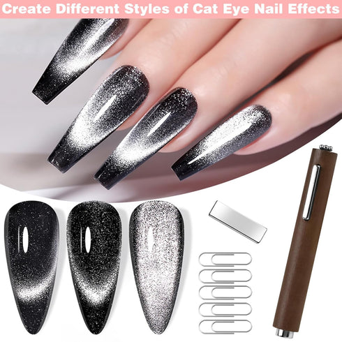 CANIPHA 3 1 1pcs 5pcs In Cat Eye Nail Magnet Multifunctional Cat Eye Gel Polish Nail Tool with Extra Square Magnet