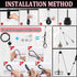 Weight Cable Pulley System Gym Equipment - Professional Home Gym Fitness LAT for Triceps Pull Down Biceps Curl
