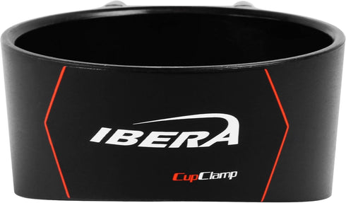 Ibera Bike Handlebar Cup Holder, Black with Multi-Way Mount for Commuters and Road Bike