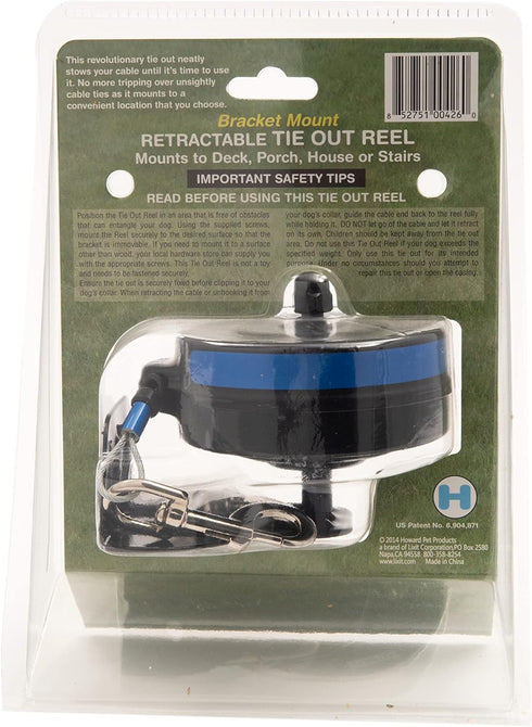 Lixit Retractable Leash Tie Outs for Dogs, Bracket Mount, Medium