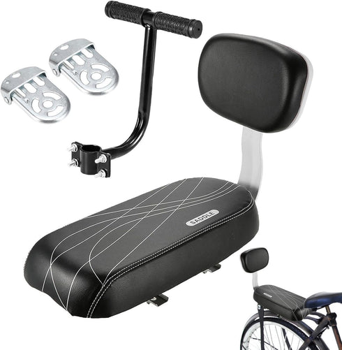 Generic Rear Mount Seat, Kids Seat Back - Carrier Baby Seat for Toddler Including Backrest Armrest Handrail Footrests