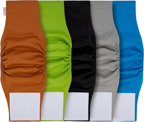 Pet Soft Dog Diapers Male, 5 Pack Male Dog Belly Bands, High