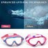 Goggles for Kids 3-12 - Anti Fog Swimming Goggles, Youth Mask with Nose Cover, UV Protection, 2 Pack