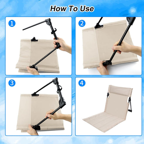 GFYYBKJ SwimmingPool Foldable Seat for Poolside Chairs, Portable Outdoor Poolside Chairs for Edge of Pool, Beach Chair