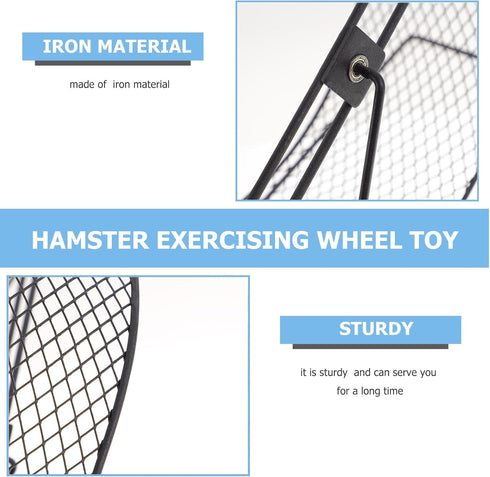11.02X10.23X5.90In POPETPOP Silent Hamster Running Wheel with Rack - Quiet Exercise Toy for Small Pets Including