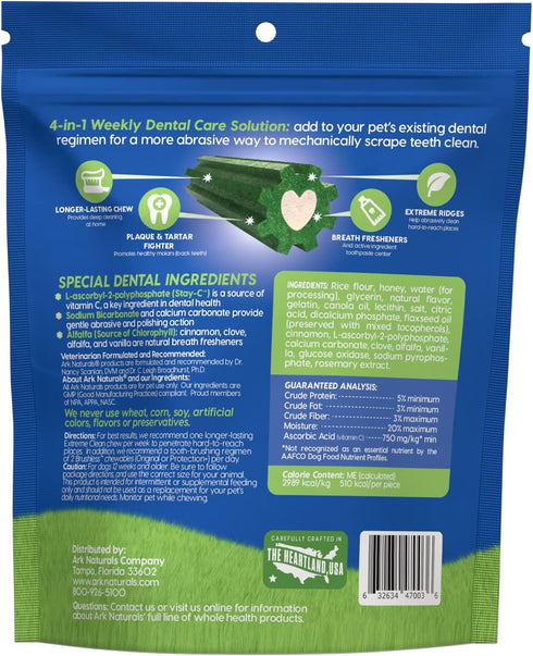 18 oz Ark Naturals Extreme Clean Brushless Toothpaste for Large Breeds, Bag, Long-Lasting Dog Dental Chew