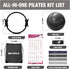 14 Inch RitFit Pilates Kit - Pilates Ring Magic Circle with Pilates Ball, Resistance Bands & Yoga Strap, Pilates