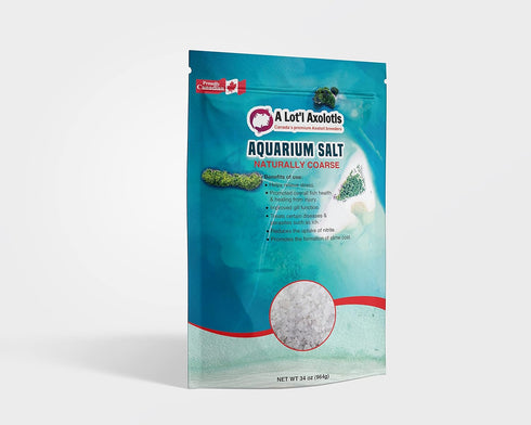 A Lot'l Axolotls - Aquarium Salt- Coarse Fish Tank Salt - Fresh Water - 964 g / 34 Oz