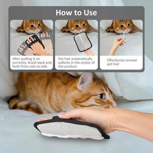 Obfuscate Pet Hair Removal Glove for Cats & Dogs - Eco-Friendly & Reusable Tool