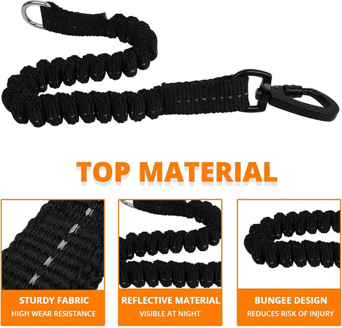 Long Dog Leash 50 FT | Heavy Duty Rope Leashes for Training | Swivel Lockable Hook, Reflective, Padded Handle, Orange