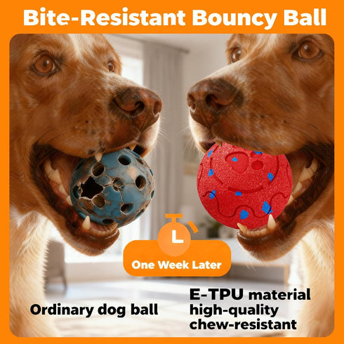 morhandisn IP54 Dog Balls: Interactive Dog Ball, Self-Moving Dog Toy with Auto-Rolling & Bouncing, E-TPU Material