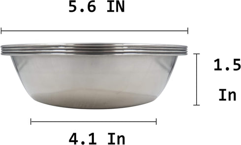 Dog Bowls Cat Bowls, Stainless Steel Bowls 4-Pack