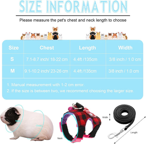4 Pieces Small Pet Harness Vest and Leash Set, Cute Bowknot Chest Strap for Outdoor Walking, Small