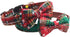 KUDES 2 Pack Christmas Snowflake Dog Collars, Breakaway with Bow Tie and Bells for Pets, Red & Green