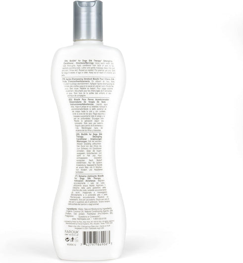 BioSilk for Dogs Silk Therapy Detangling Conditioner | Sulfate and Paraben Free Dog Detangler Conditioner for All Adult