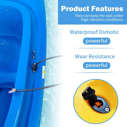 Kayak Drain Plug Kit with Screws for Kayak Canoe Boat Scupper Plugs
