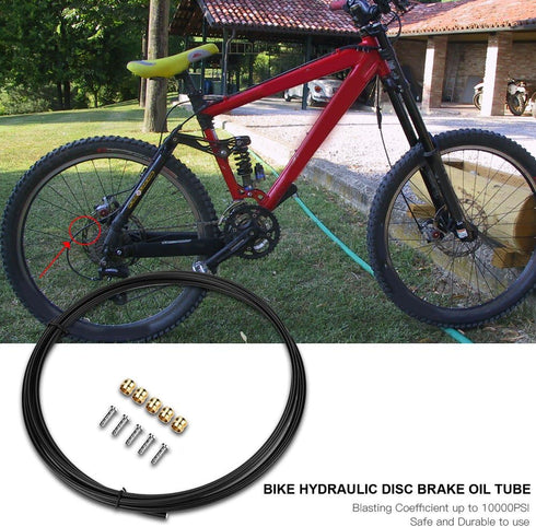 Mtb Brake Hydraulic Hose,3m Mountain Bike Hydraulic Disc Brake Oil Tube Pipe Braking Hose for M315 335 395 by Tbest