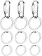JOVITEC 3 Sets Dog Tag Clip ID Tag with Rings Holder for Dogs and Cats Collars