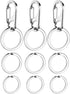 JOVITEC 3 Sets Dog Tag Clip ID Tag with Rings Holder for Dogs and Cats Collars