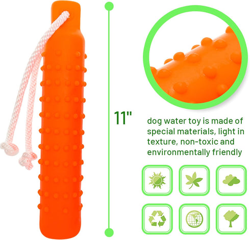 Dog Water Toy - Interactive Fetch Dog Toys Float on Water Pool for Training Retrieving Chasing Bumper Outdoor - Funny Puzzle Dog Toys with Rope for Small Medium Large Dog