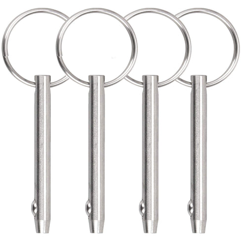 Quick Release Pin Bimini Top Pin, 0.25 Inch Diameter, 3 Inch Total Length, 4 PCS Full 316 Stainless Steel