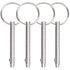 Quick Release Pin Bimini Top Pin, 0.25 Inch Diameter, 3 Inch Total Length, 4 PCS Full 316 Stainless Steel