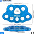 NewDoar 40KN Paw Rigging Plate with 4/5 Holes for Rock Climbing Gear, 8 Holes, Blue