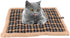 Self Warming Cat Bed - Washable Double Sided Lamb Wool Plaid Mat for Large, Medium, Small Dogs and Cats, Travel or Home