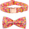 Adjustable Dog Collar with Summer Fruit Print - Bowtie Design for Small, Medium, Large Dogs