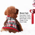 KYEESE Dog Christmas Sweater Hoodie with Leash Hole, Reindeer Snowflake Red Knitwear for Small Dogs, M