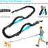 Hands Free Dog Running Leash with Zipper Pouch - Dual Handle, Elastic Bungees for Medium and Large Dogs