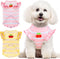 2 Pack Striped Small Dog T Shirt, Cute Cherry Girl Dog Clothes for Small Dogs Cats, Soft Cotton Sleeveless Vest