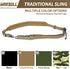 Quick Adjust 2 Point Rifle Sling with HK Hook, Soft Shoulder Pad, Traditional Sling for Rifle, Shotgun, Camera,
