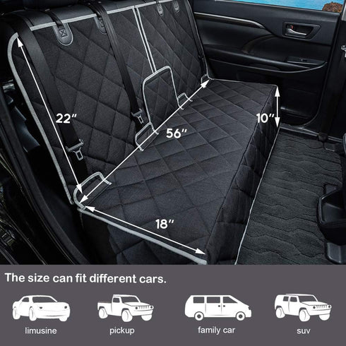 56 50 petalage Dog Car Seat Cover Waterproof x for for Trucks Cars & SUVs Back Seat Heavy-Duty Nonslip Pet Car Seat
