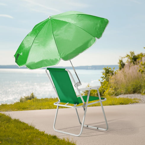 Beach Umbrella Chair for Adults, Folding Heavy Duty Camping Chair,Lightweight High Back Beach Lounge Chairs Shade Chair